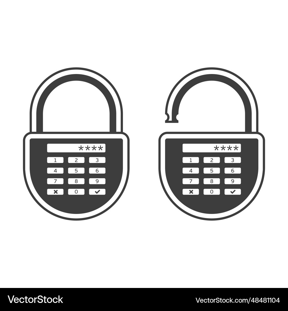Lock open and closed Lock open and closed vector image