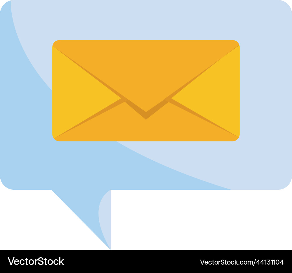 Message notification bubble vector image
