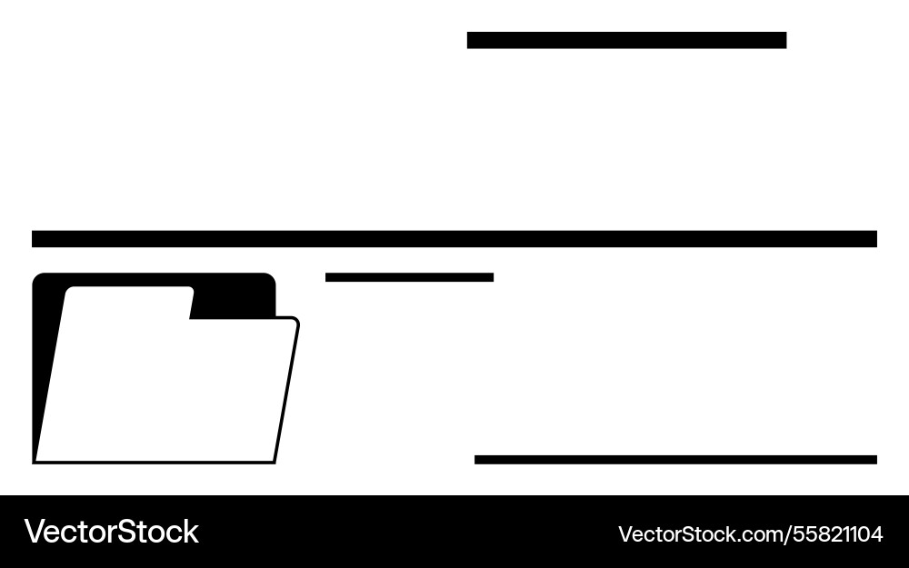 Minimalist folder and document lines vector image