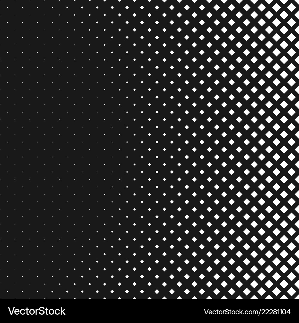 Monochrome abstract halftone square pattern vector image