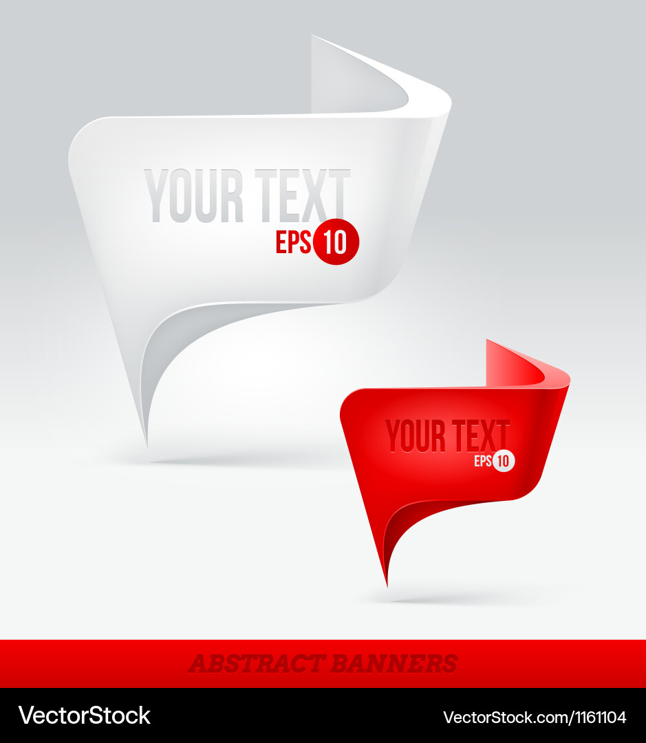 Pointer & Banner Elements vector image