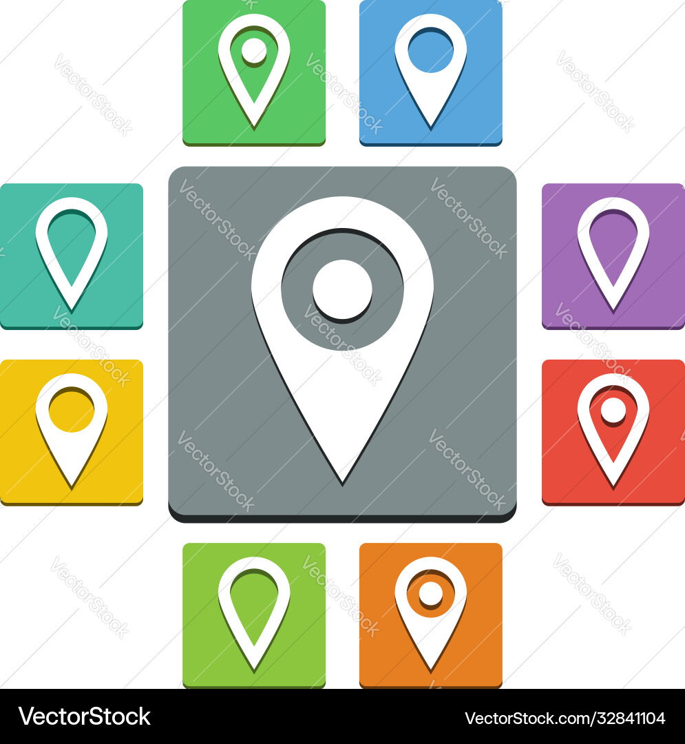 Pointers icons - almost flat style Pointers icons - almost flat style vector image