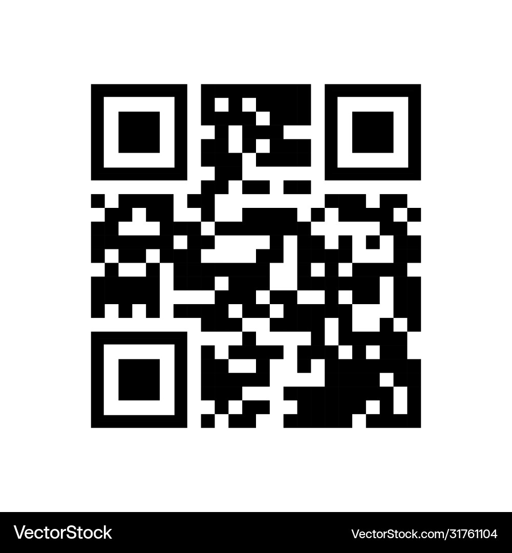 Qr code sample for smartphone scanning isolated Qr code sample for smartphone scanning isolated vector image