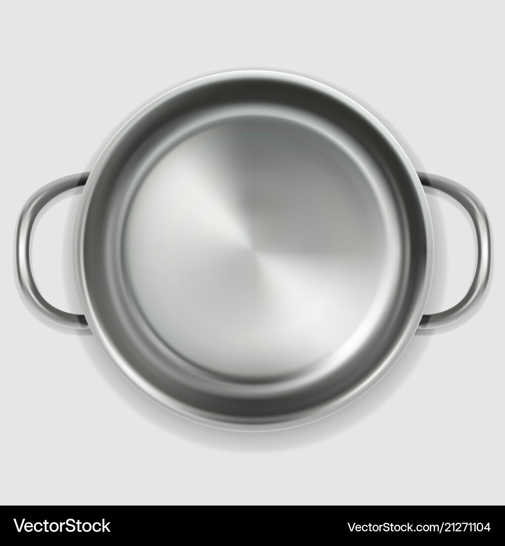 Realistic empty pan vector image
