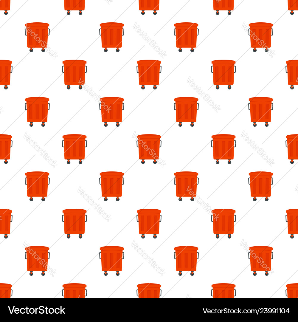 Red garbage box pattern seamless Red garbage box pattern seamless Vector Image