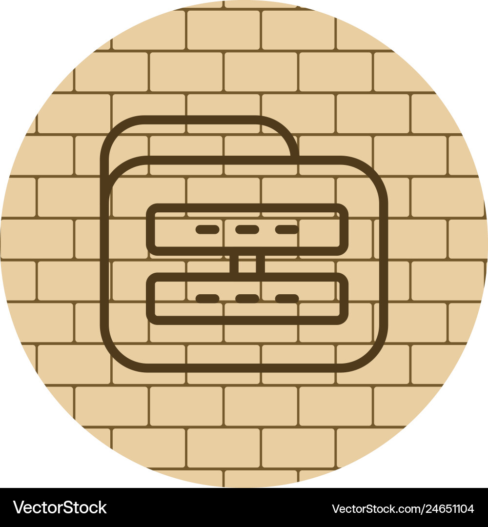 Server folder icon vector image