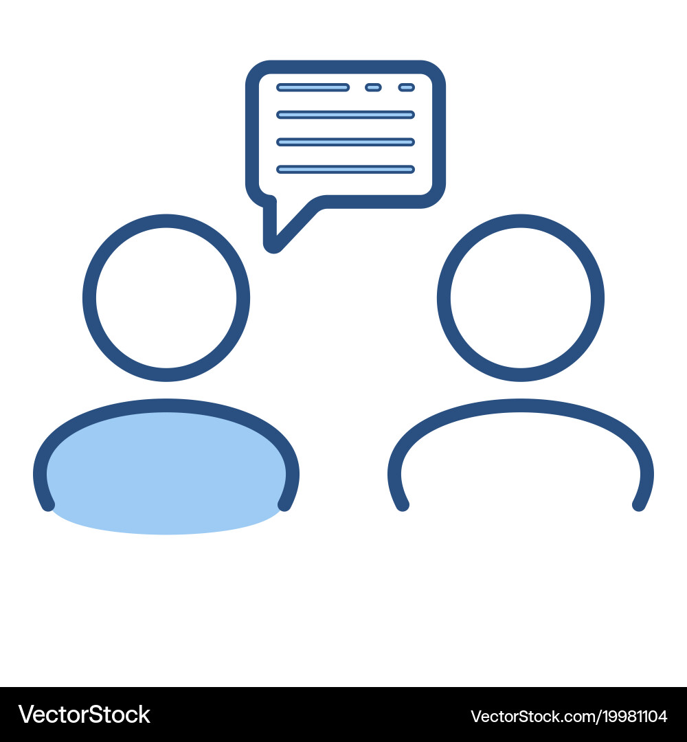 Speech bubble user icon communication Vector Image