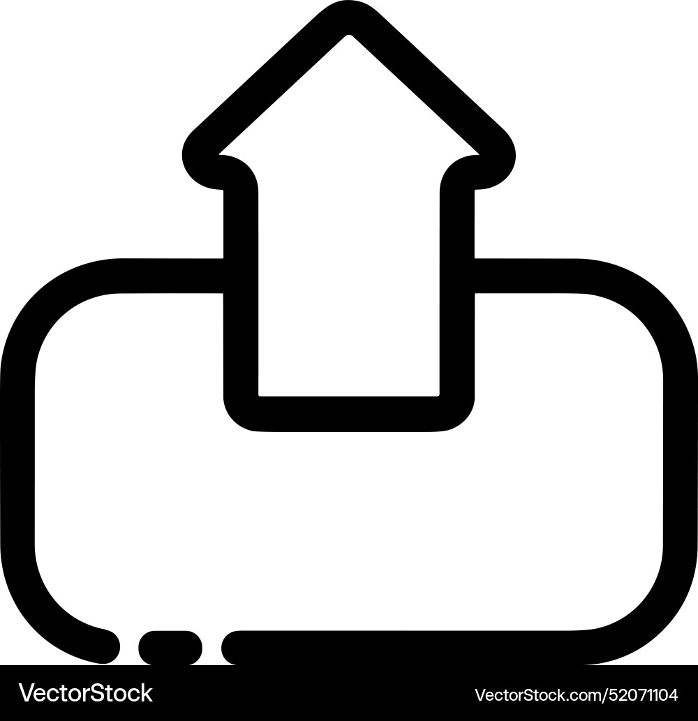 Upload outline icon symbol image Upload outline icon symbol image Vector Image