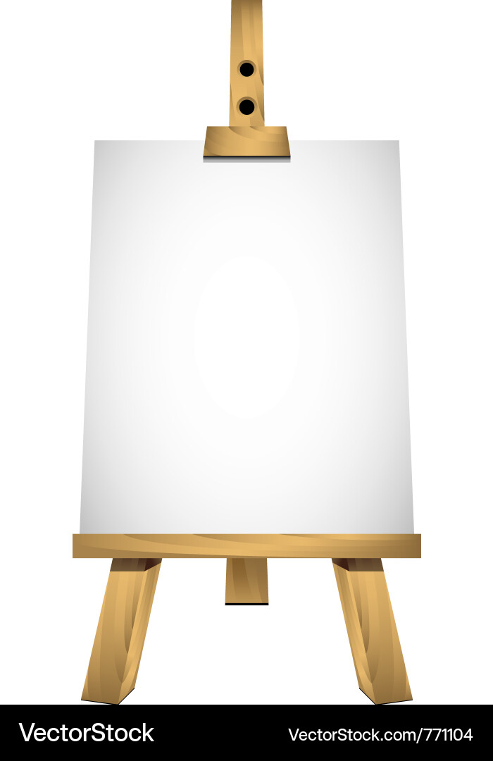 Wooden Art Easel Vector Image