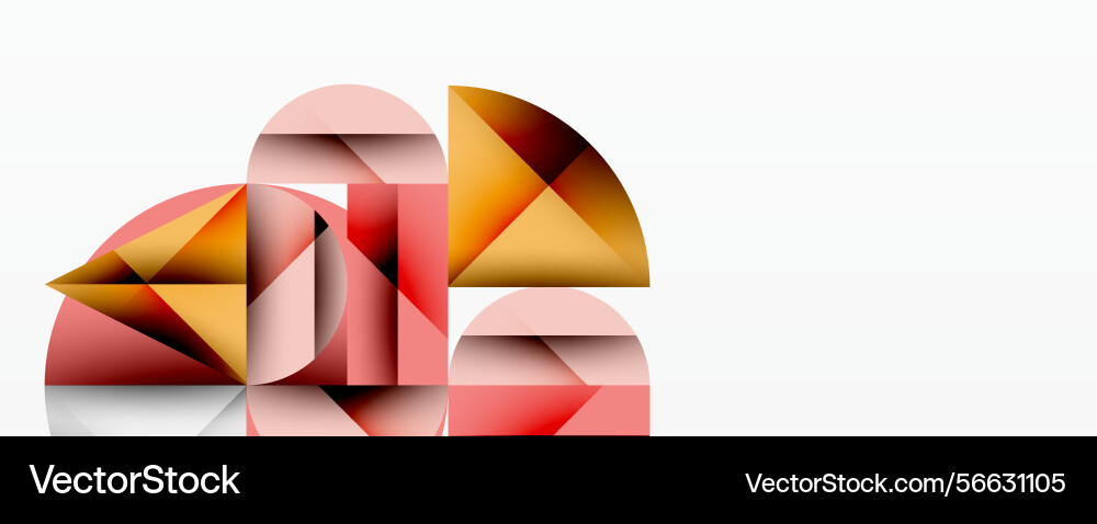 Abstract geometric composition overlapping shapes Abstract geometric composition overlapping shapes vector image