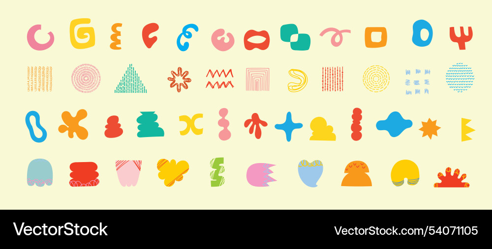 Brutalist shapes for minimal style design Vector Image