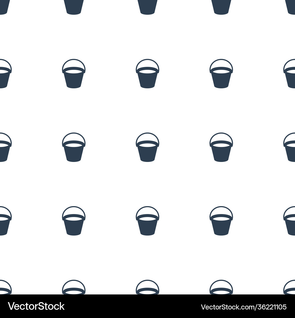 Bucket icon pattern seamless white background vector image