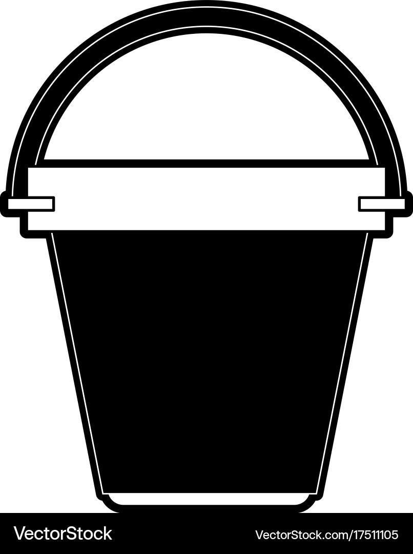 Bucket with handle icon image vector image