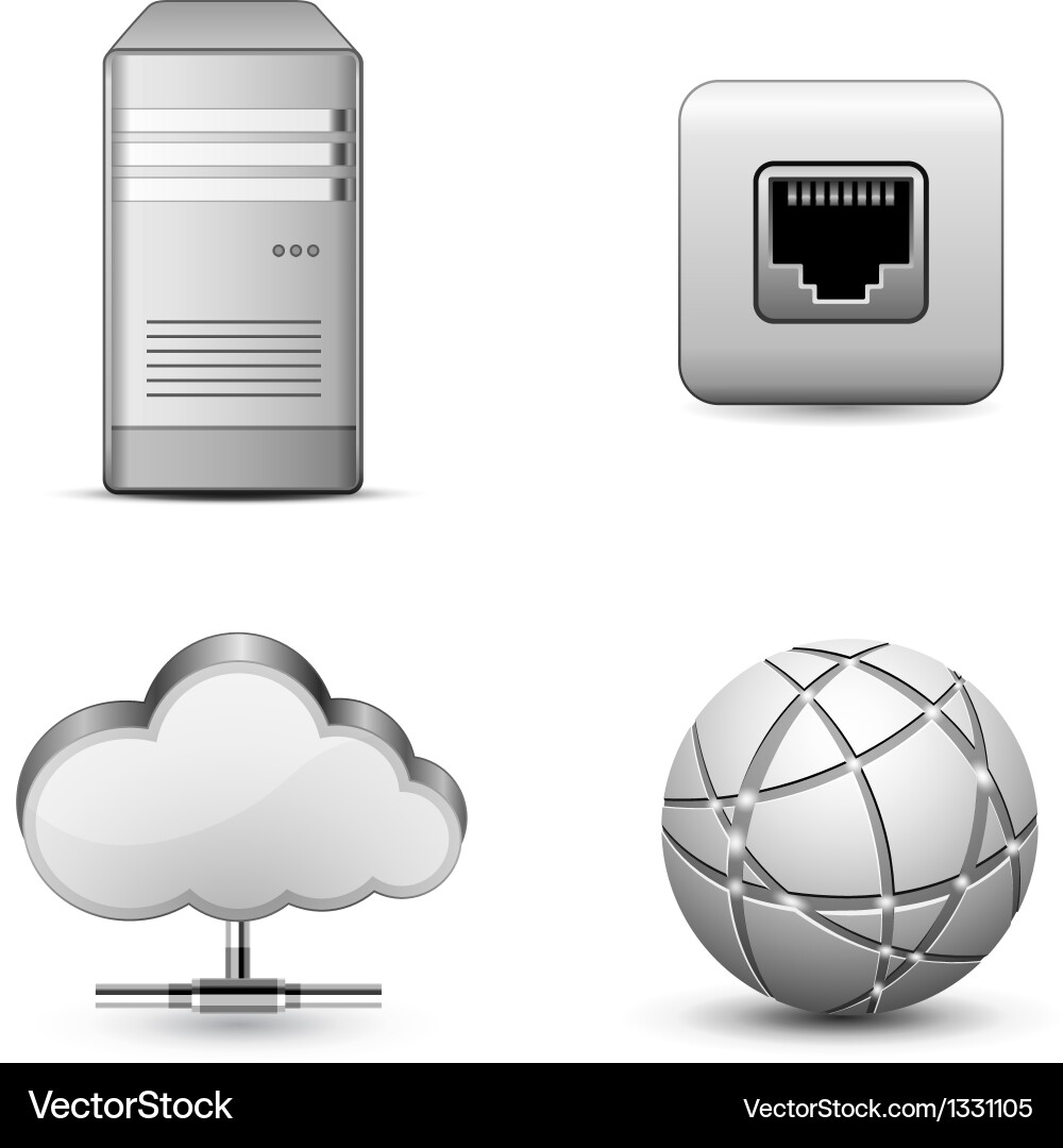 Cloud Computing Icons vector image