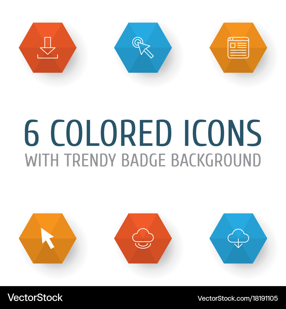 Connection icons set collection of cursor mouse vector image