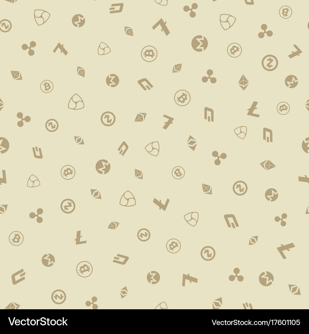 Cryptocurrency Icon Pattern vector image