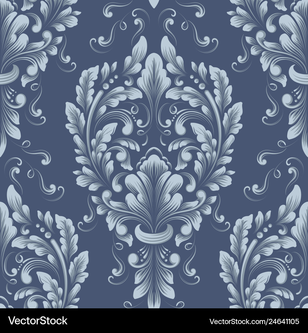 Damask seamless pattern element classical vector image