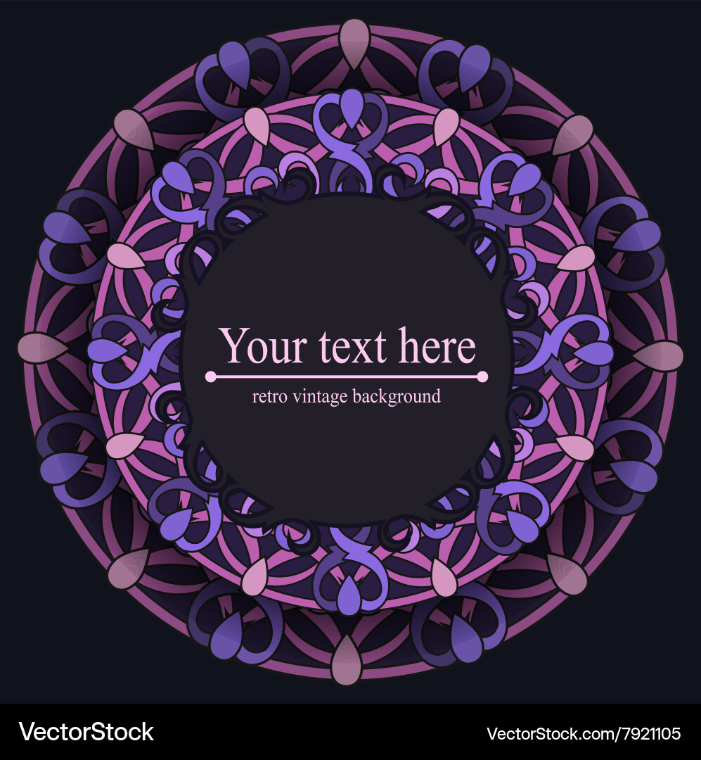 Decorative design element with a circular Vector Image