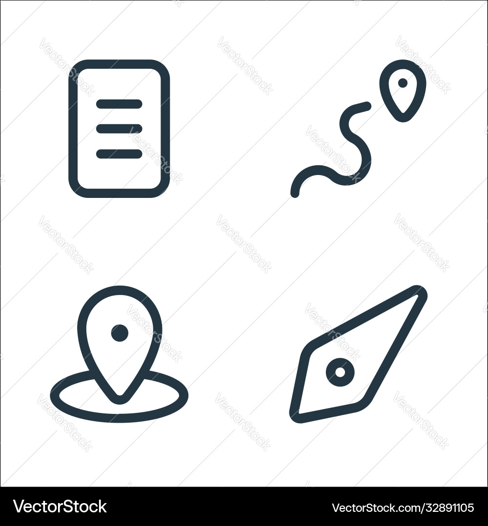 Device line icons linear set quality vector image