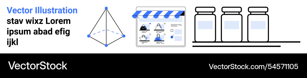 E-commerce and product visualization storefront E-commerce and product visualization storefront vector image