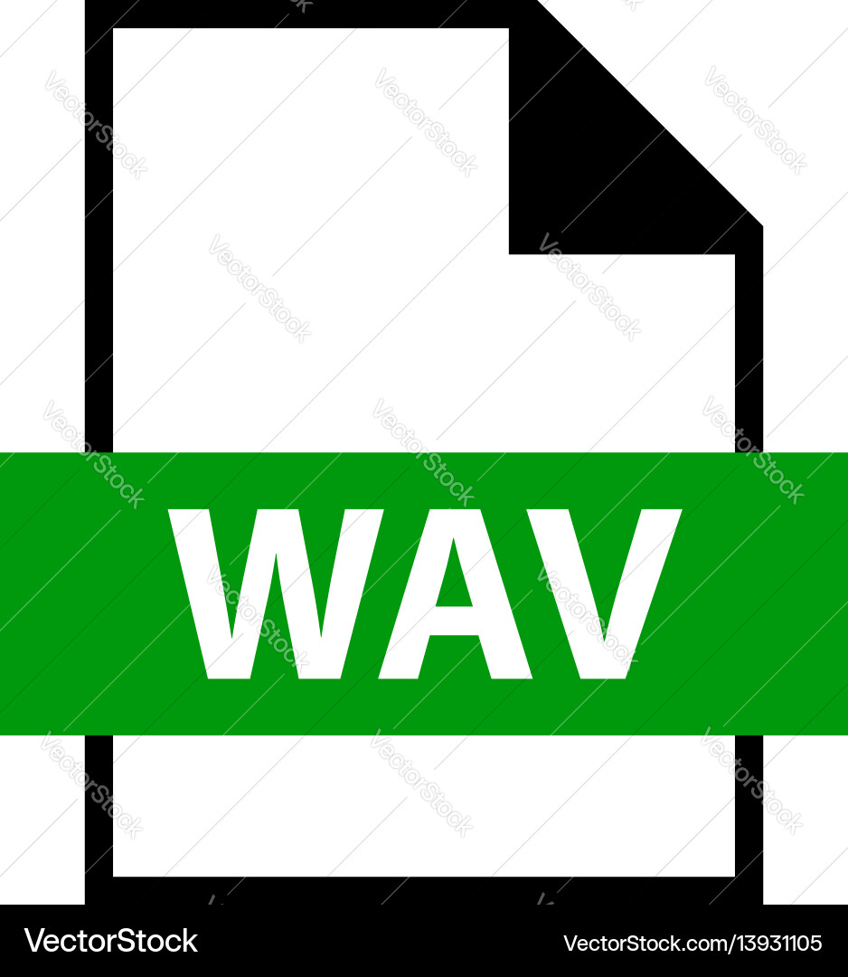 File name extension wav type vector image