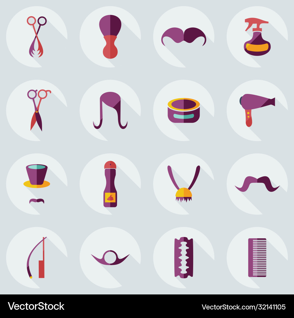 Flat concept set modern design with shadow style Vector Image
