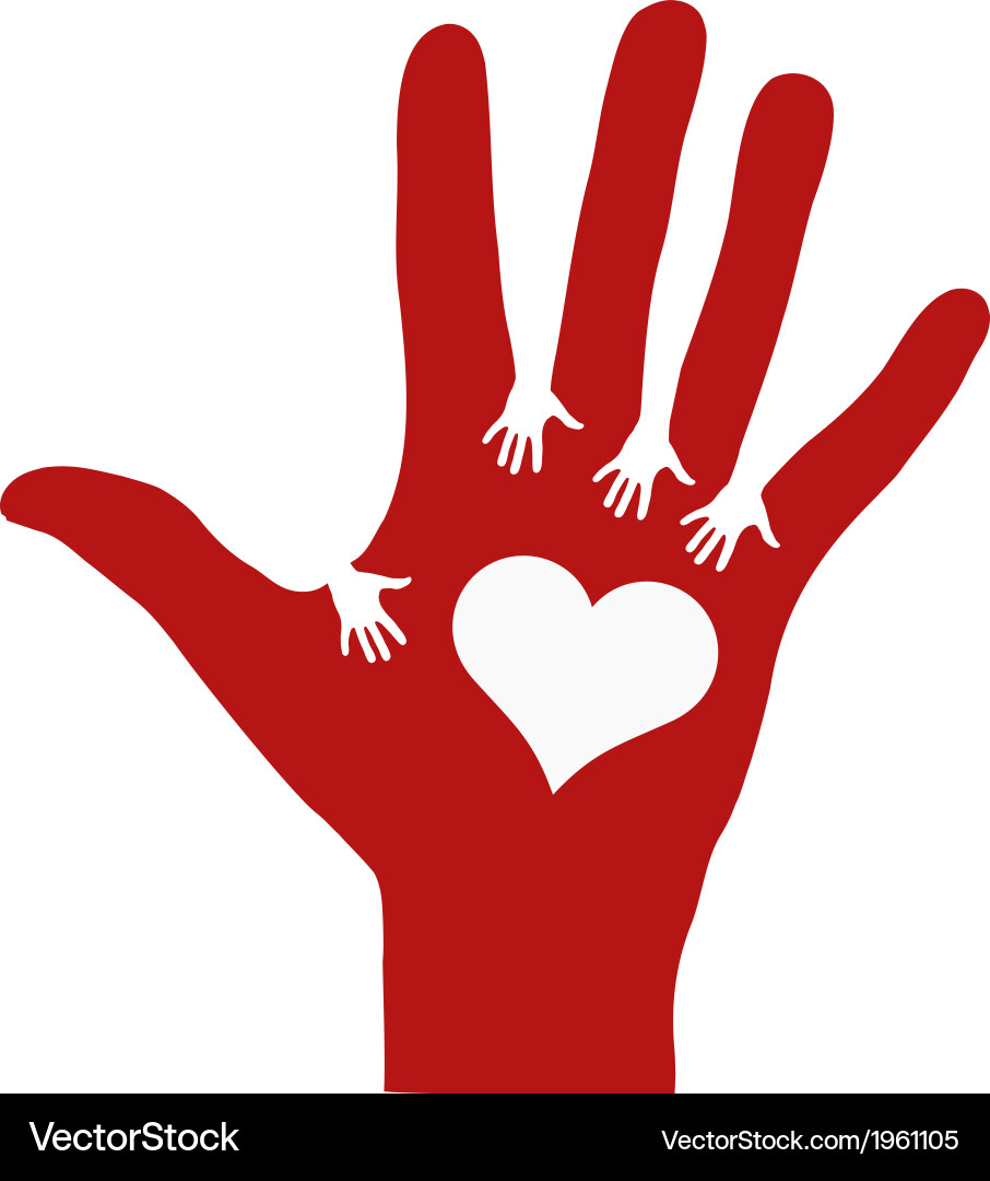 Hands Connecting - Support & Unity vector image