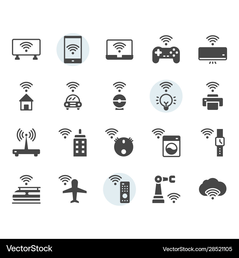 Internet things related icon and symbol set Internet things related icon and symbol set vector image