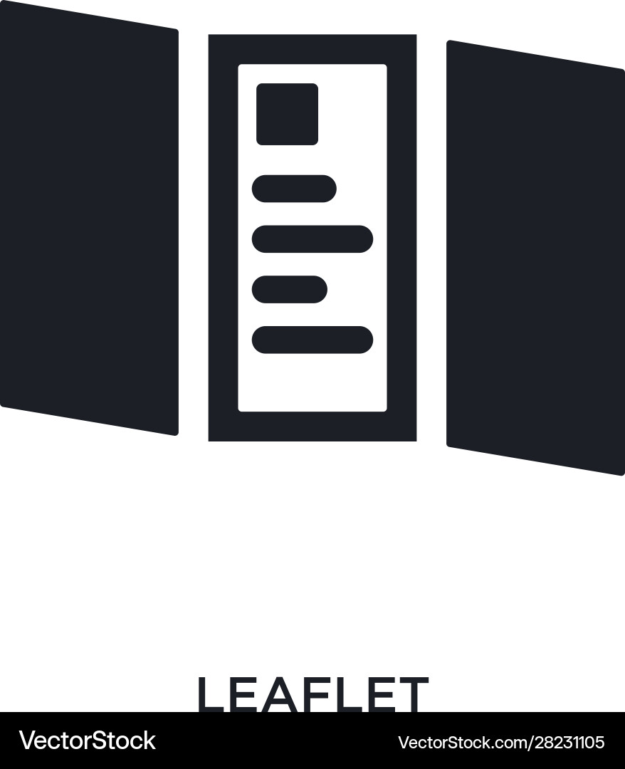 Leaflet isolated icon simple element from Vector Image
