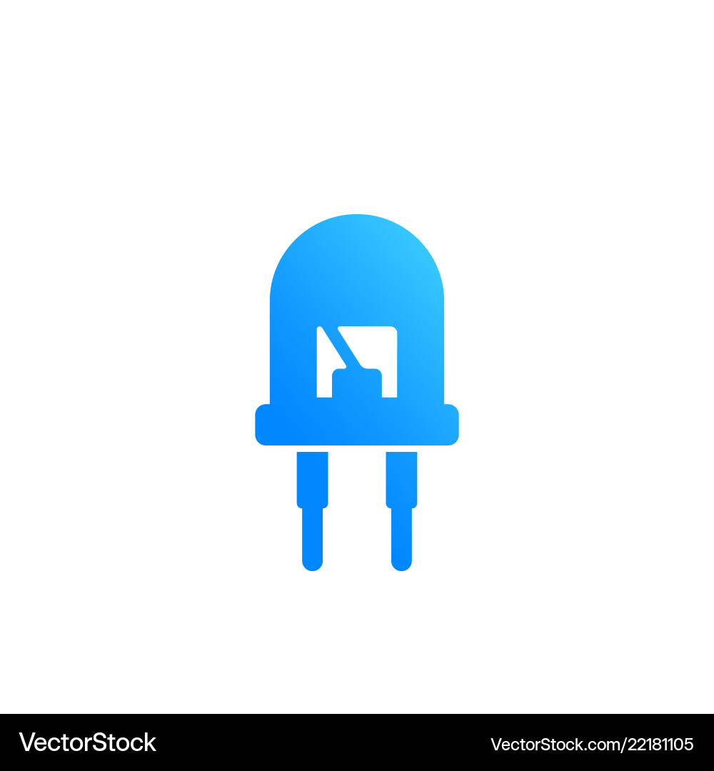 Leuchtdiode LED-Symbol Leuchtdiode LED-Symbol vektorbild