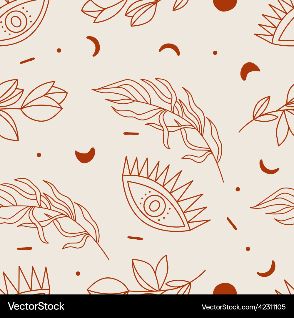 Modern minimalist boho pattern Modern minimalist boho pattern vector image