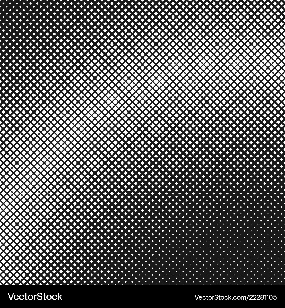 Monochrome halftone square background pattern Monochrome halftone square background pattern vector image