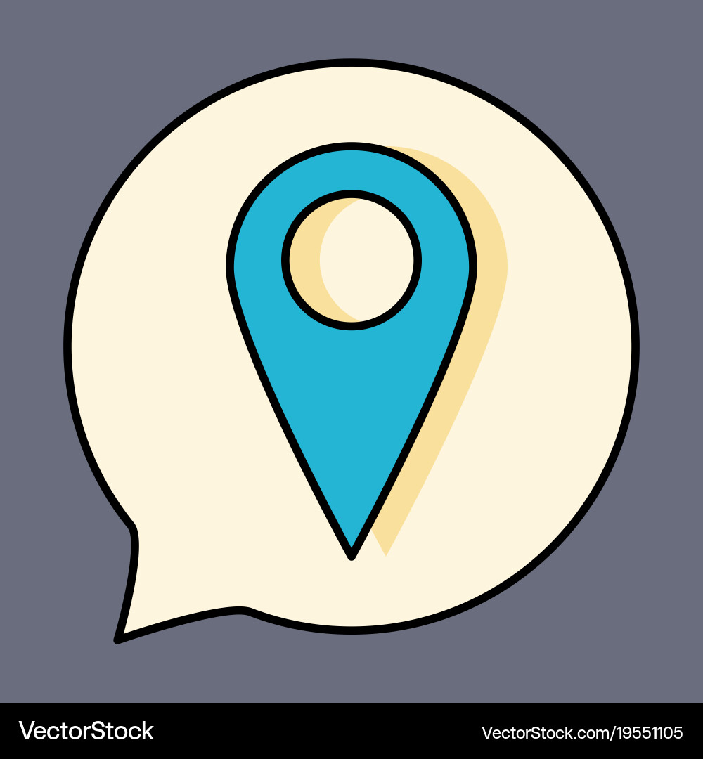 Navigation geolocation icon in flat design vector image