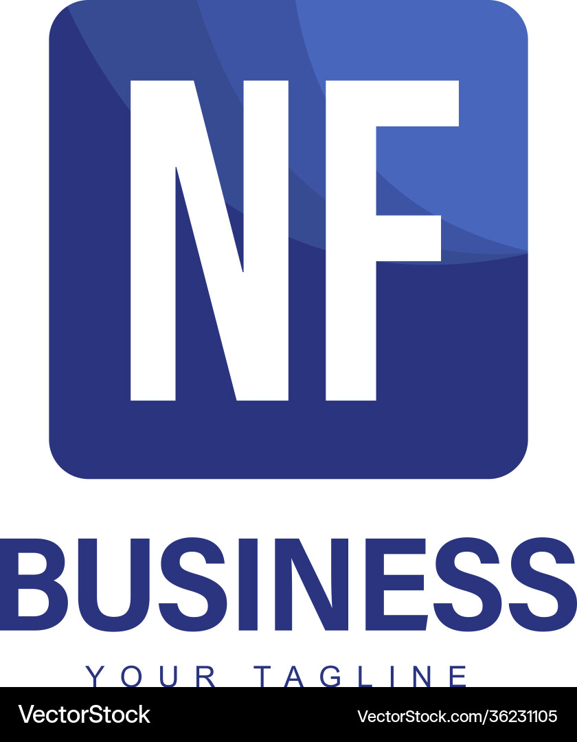 Nf initial a logo design with abstract style Nf initial a logo design with abstract style vector image
