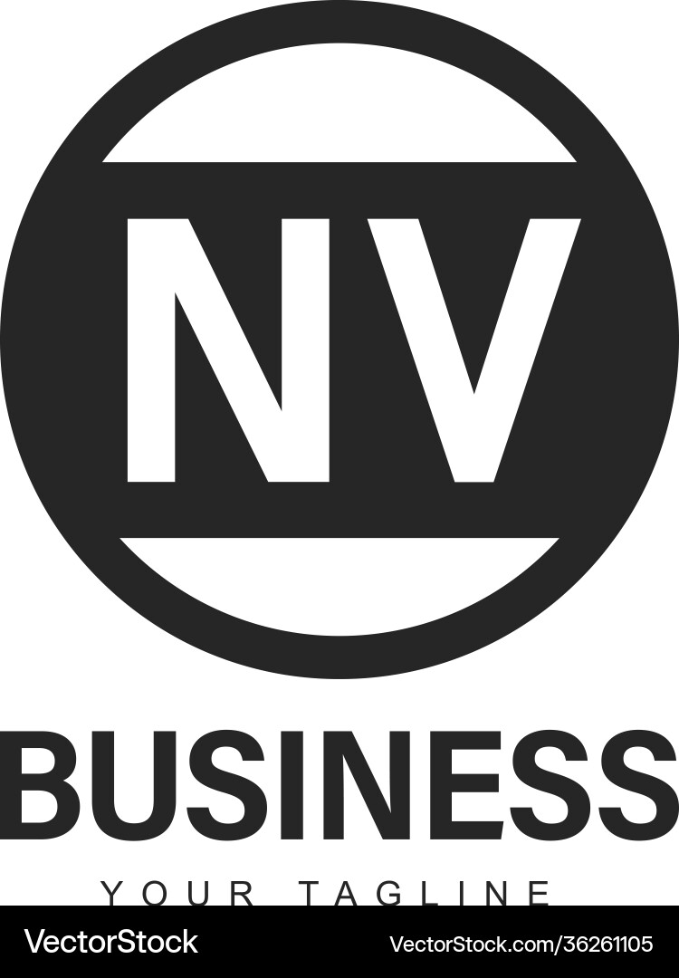 Nv initial a logo design with abstract style vector image