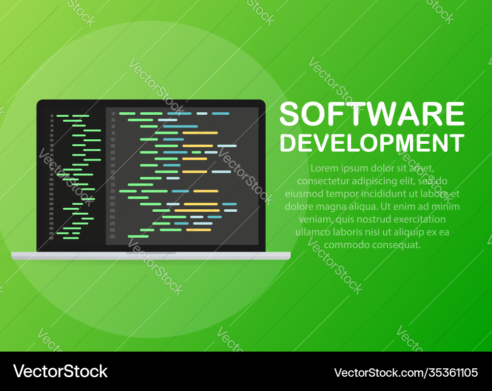 Programmierung der Softwareentwicklung Programmierung der Softwareentwicklung vektorbild