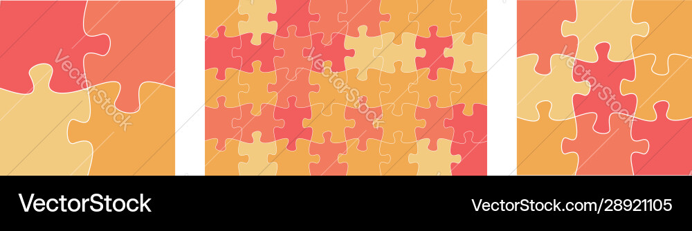 Puzzle patterns collection jigsaw templates Vector Image