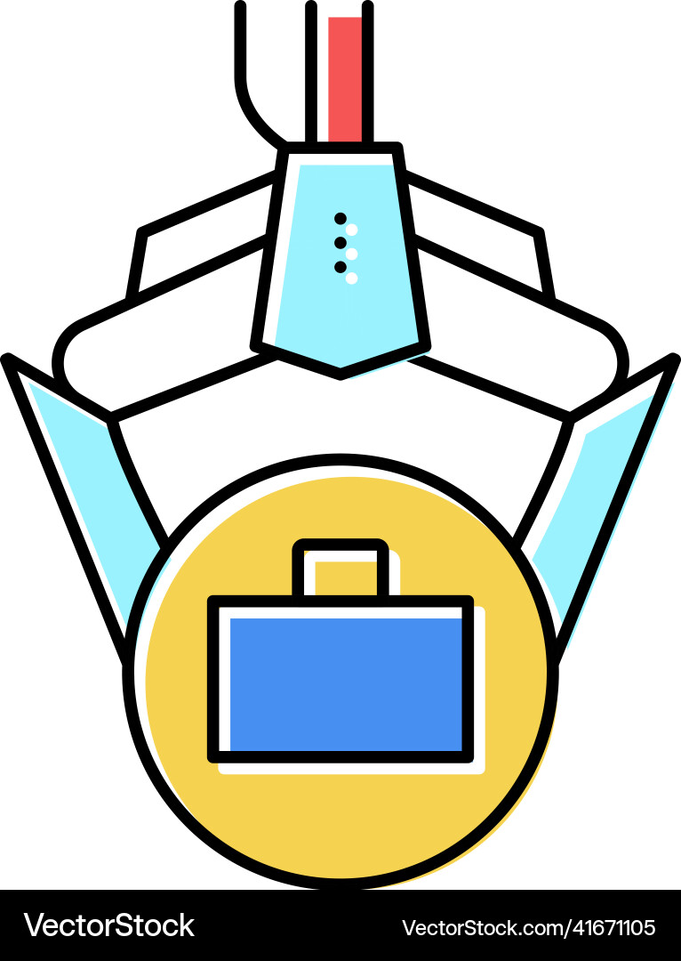 Robot arm hold case color icon Vector Image