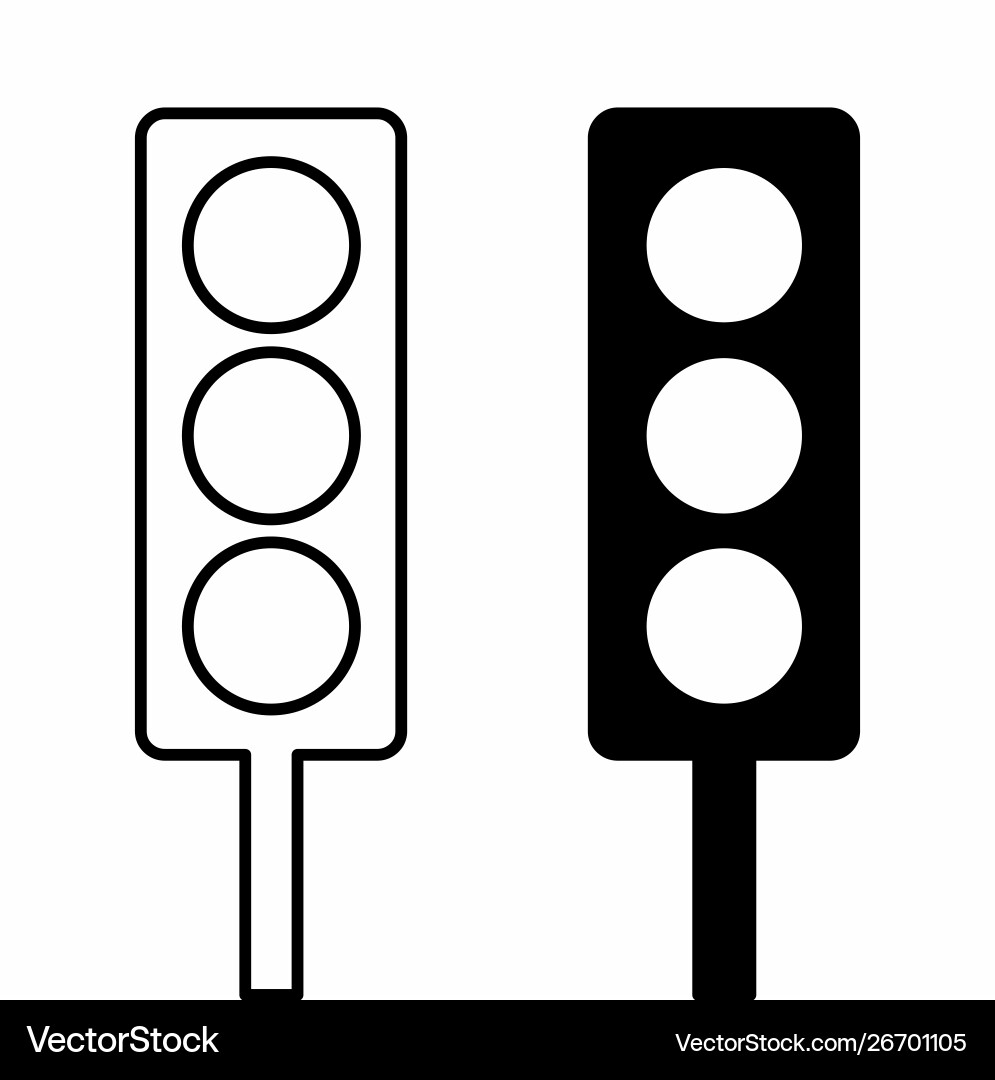 Semaphore icons set Vector Image