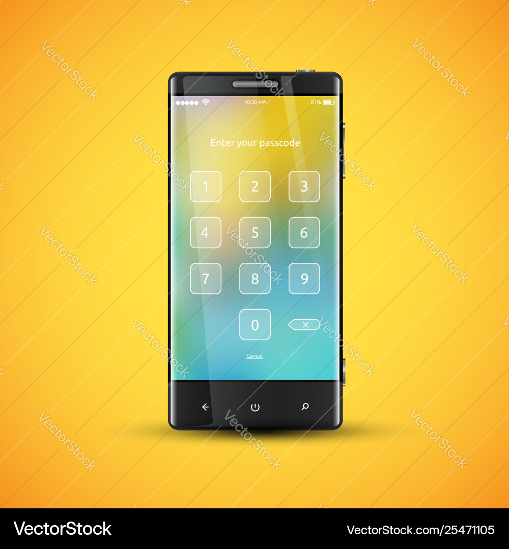 Simple and colorful ui surface for smartphones Simple and colorful ui surface for smartphones vector image