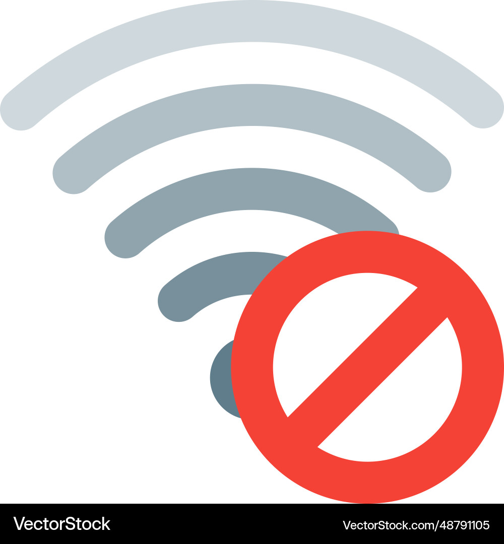 Technological device without internet connection vector image