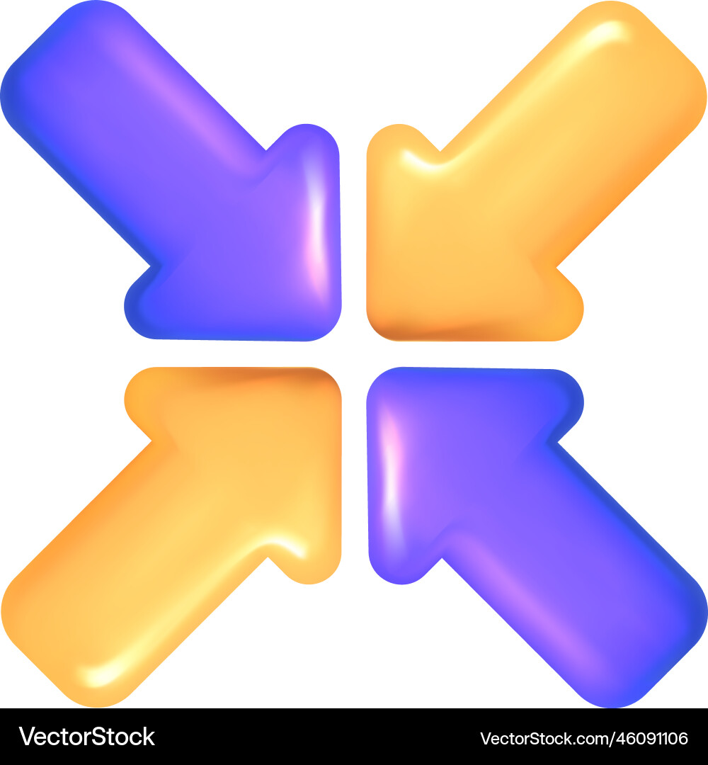3d icon mesh group of arrows pointing 3d icon mesh group of arrows pointing vector image