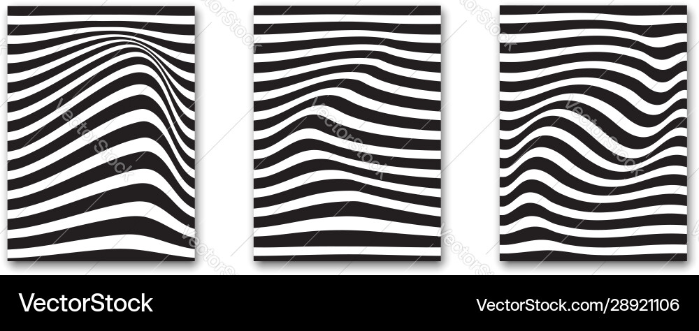 Abstract design with optical stripe pattern Vector Image