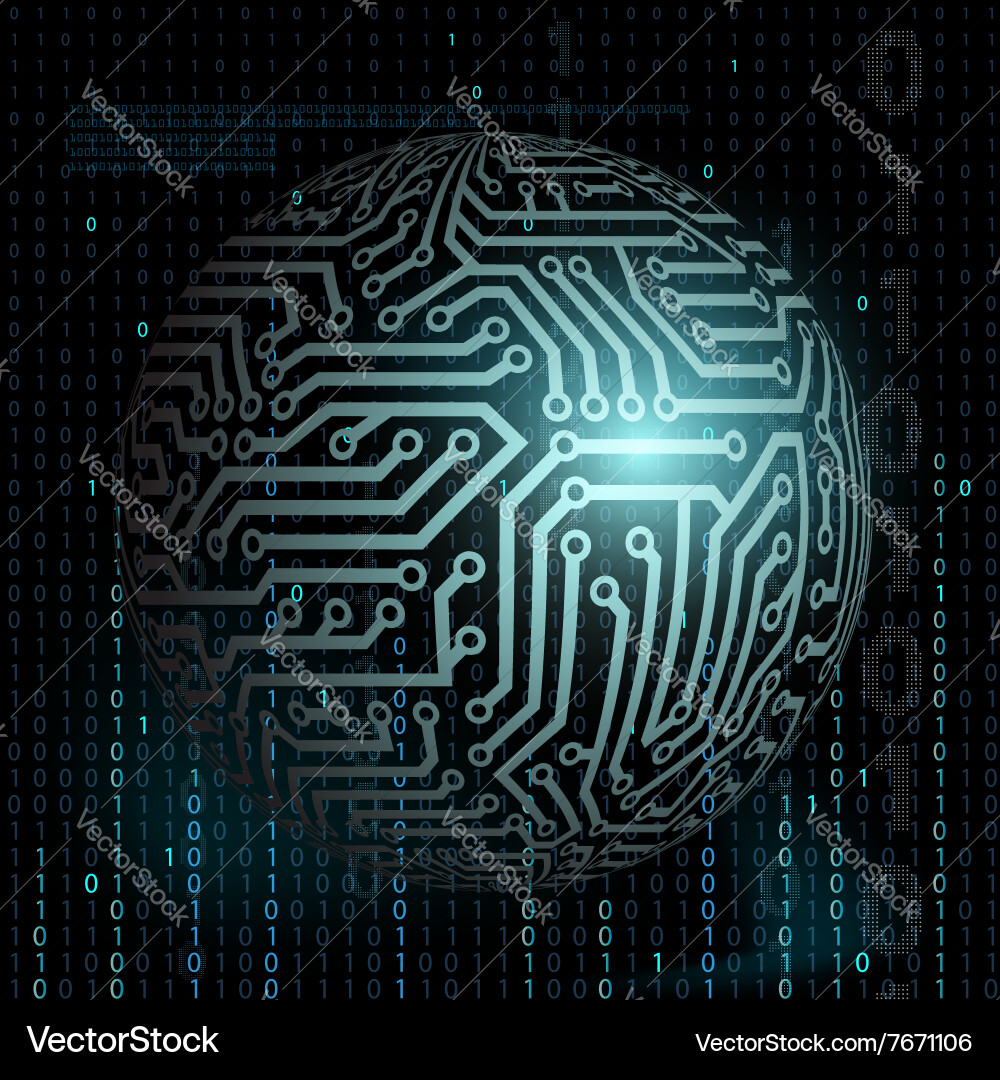 Binary Technology Background vector image
