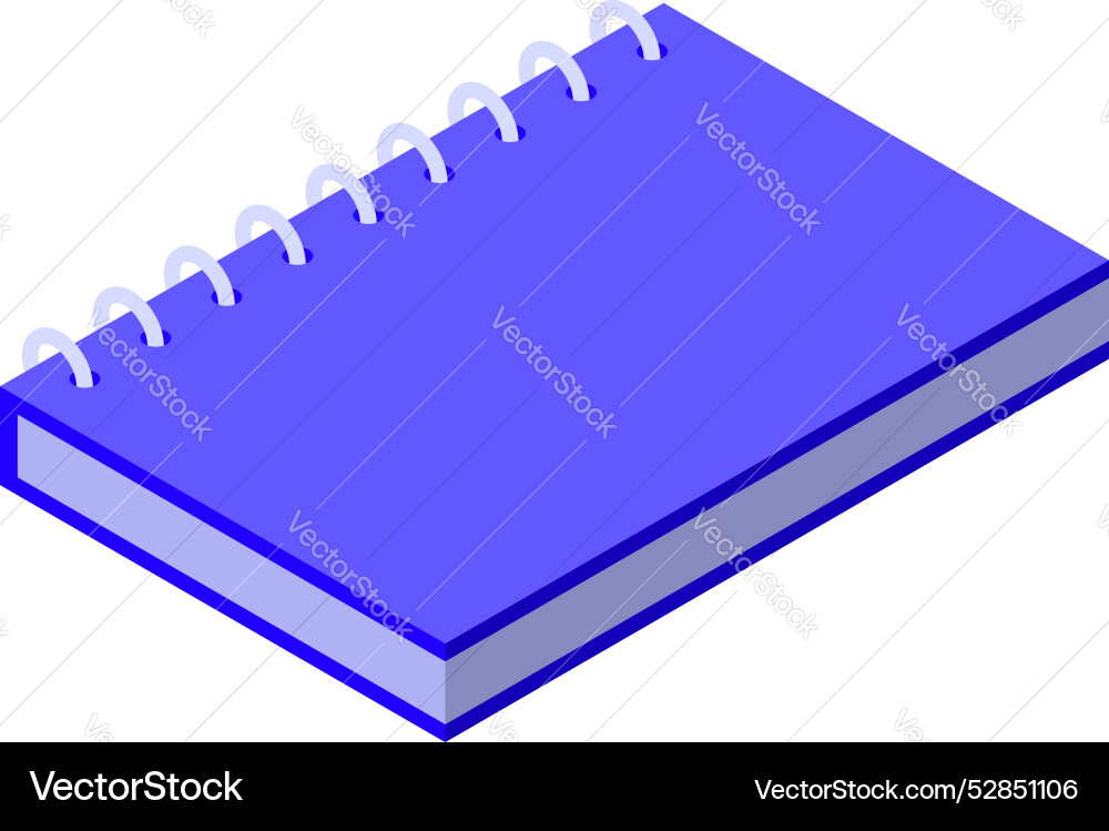 Blue notebook is lying open with blank pages Blue notebook is lying open with blank pages vector image