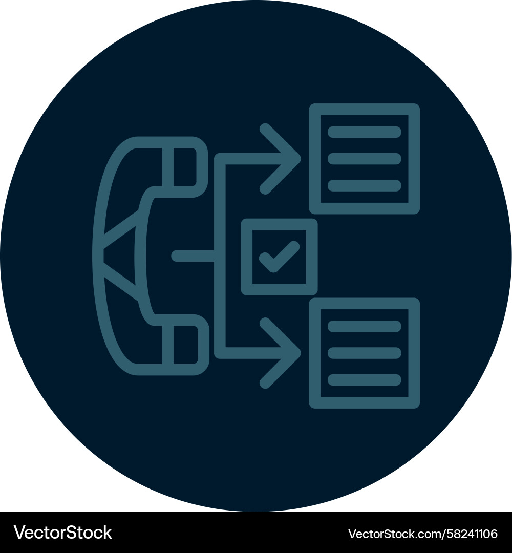 Call Prioritization Queue Icon Vector Image