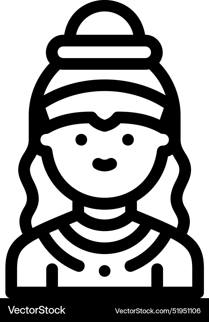 Chandra icon thin linear style design isolated Chandra icon thin linear style design isolated vector image