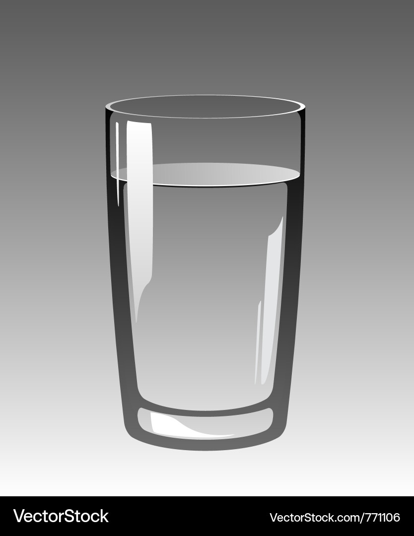 Clear Water Glass Vector Image