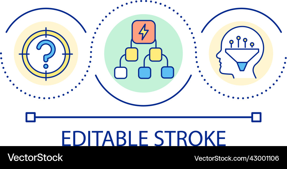 Complex structure loop concept icon Complex structure loop concept icon vector image