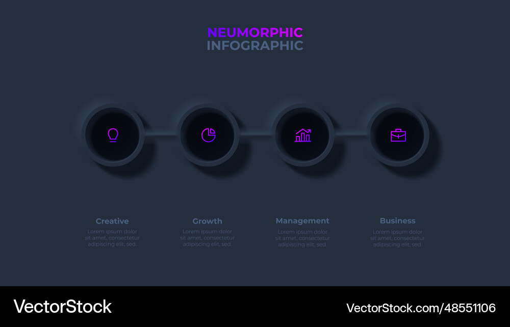Dark four circles placed in horizontal row Dark four circles placed in horizontal row vector image
